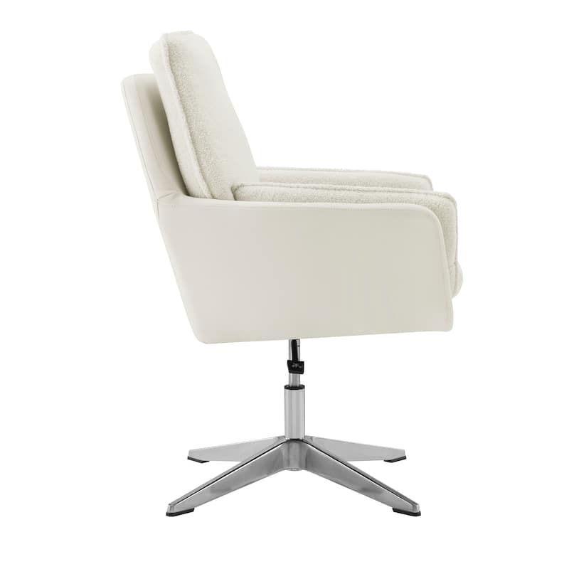 Marcia Swivel Sherpa Chair Accent Chair