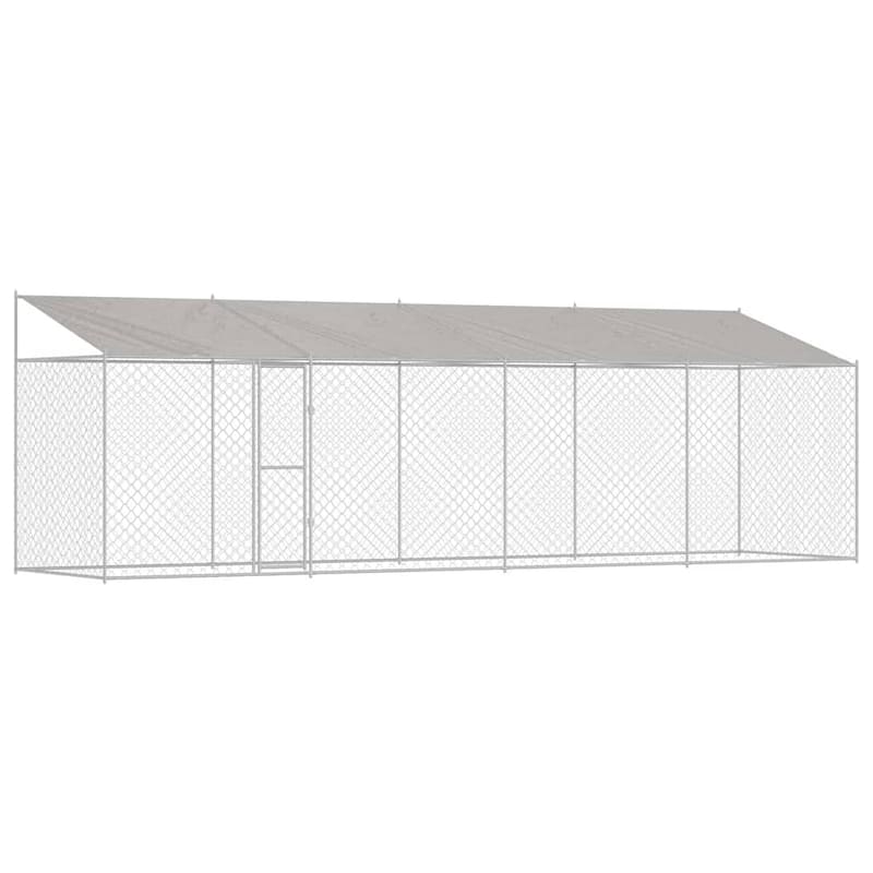 Dog Cage Silver 400/600/800 x 200 x 256 cm Galvanised Steel