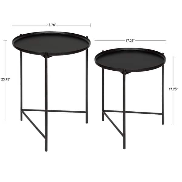 dimension image slide 3 of 13, Kate and Laurel Ulani Nesting Tables (Set of 2)