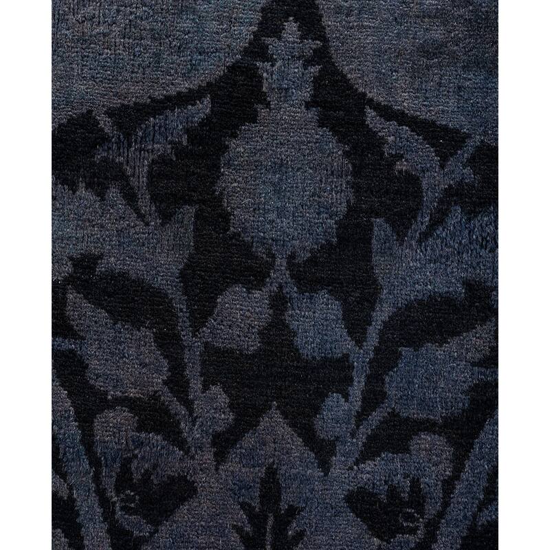 Overdyed One-of-a-Kind Hand-Knotted Area Rug - Gray - 12' 1" x 12' 2"