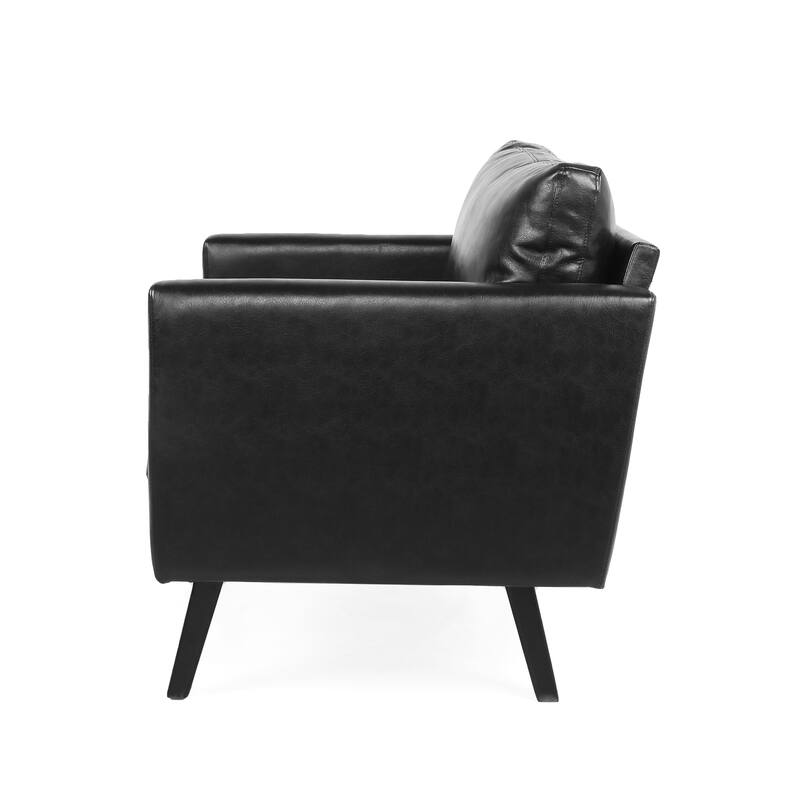 Chandler Faux Leather Club Chair by Christopher Knight Home