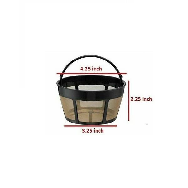 8-12 Cup Reusable Basket Permanent Coffee Filter, Perfect Fit 8-12 Cup Mr  Coffee, Black & Decker, BUNN, Cuisinart and Hamilton Beach Basket-Style