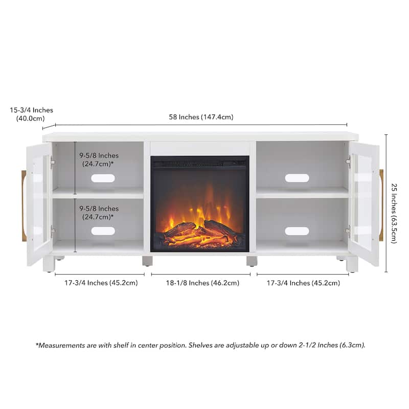Quincy TV Stand with Fireplace Insert