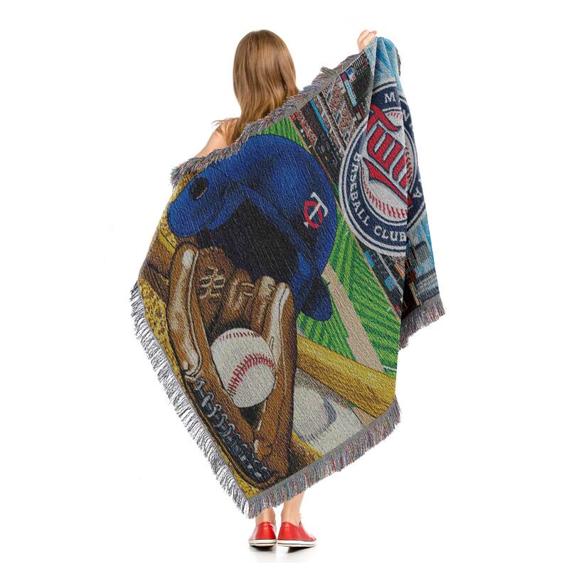 MLB Woven Tapestry Throw Blanket