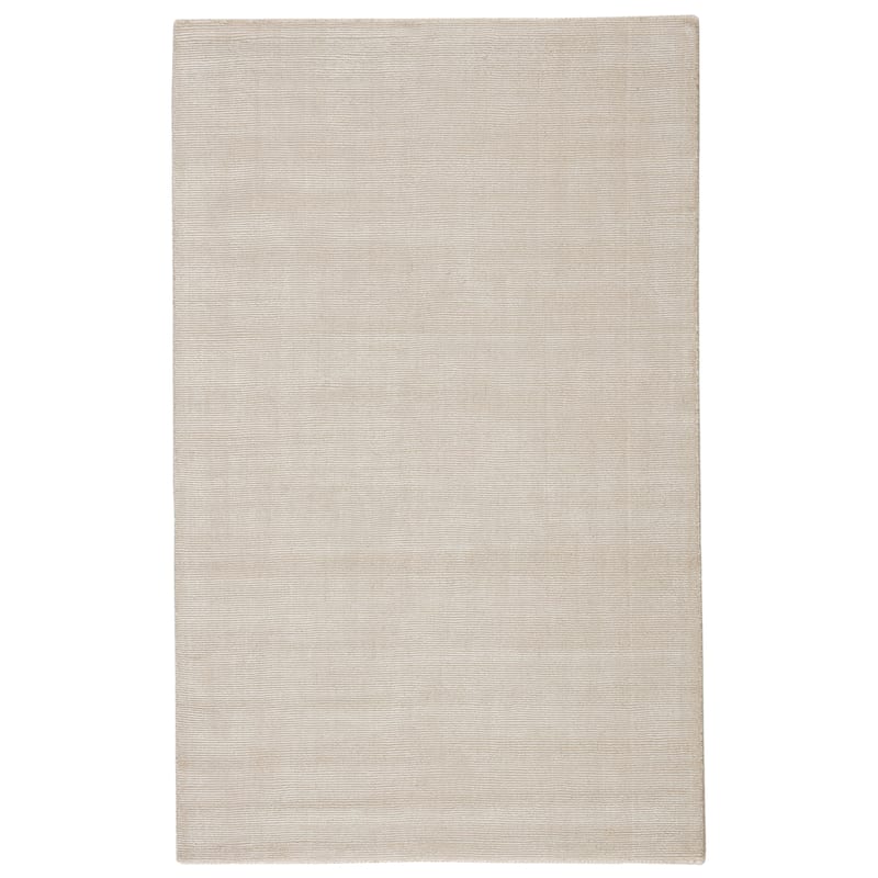 Carson Carrington Otterup Handmade Solid Area Rug - 9' x 13' - White/Beige - Rectangle