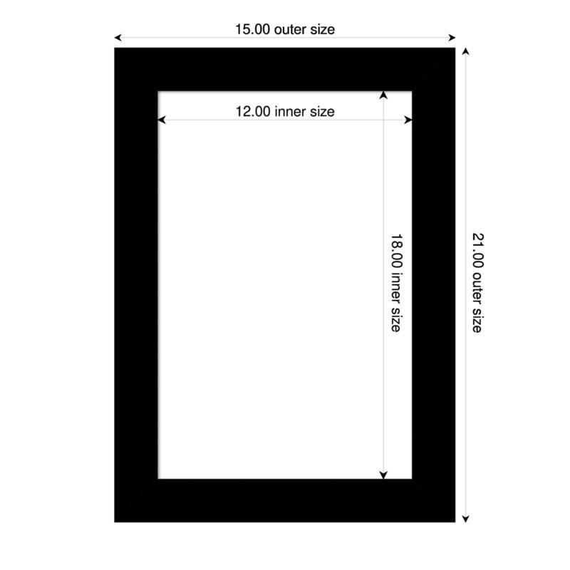 Amanti Art Basic Black Narrow Framed Dry Erase Magnetic Board - 15 x 21 in - Basic Black Narrow