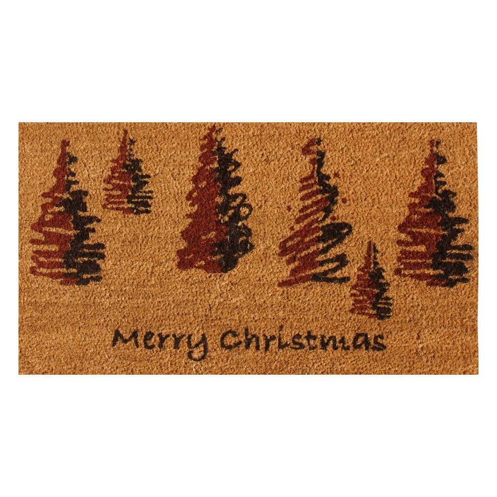 Rubber-Cal "Scottish Fraser Fir Forest" - Outdoor Christmas Doormat 15mm X 18" X 30"
