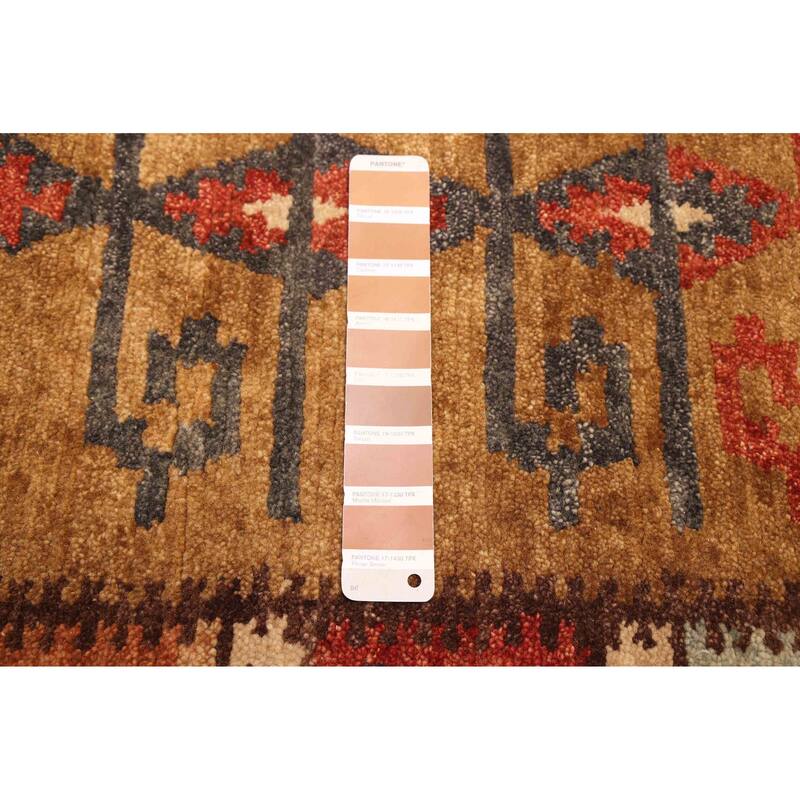 ECARPETGALLERY Hand-knotted Opulence Light Brown Wool Rug - 2'6 x 11'8