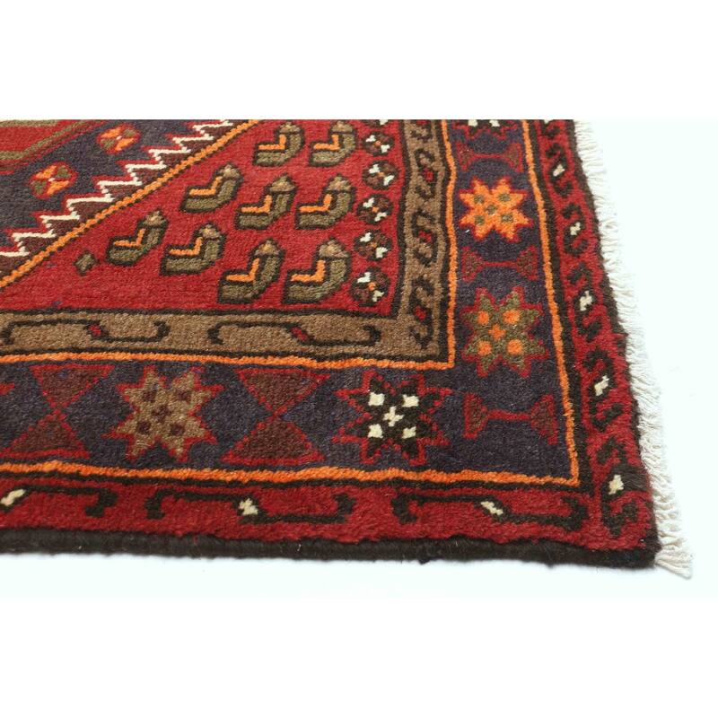 ECARPETGALLERY Hand-knotted Andelz Dark Navy, Red Wool Rug - 3'4 x 4'9