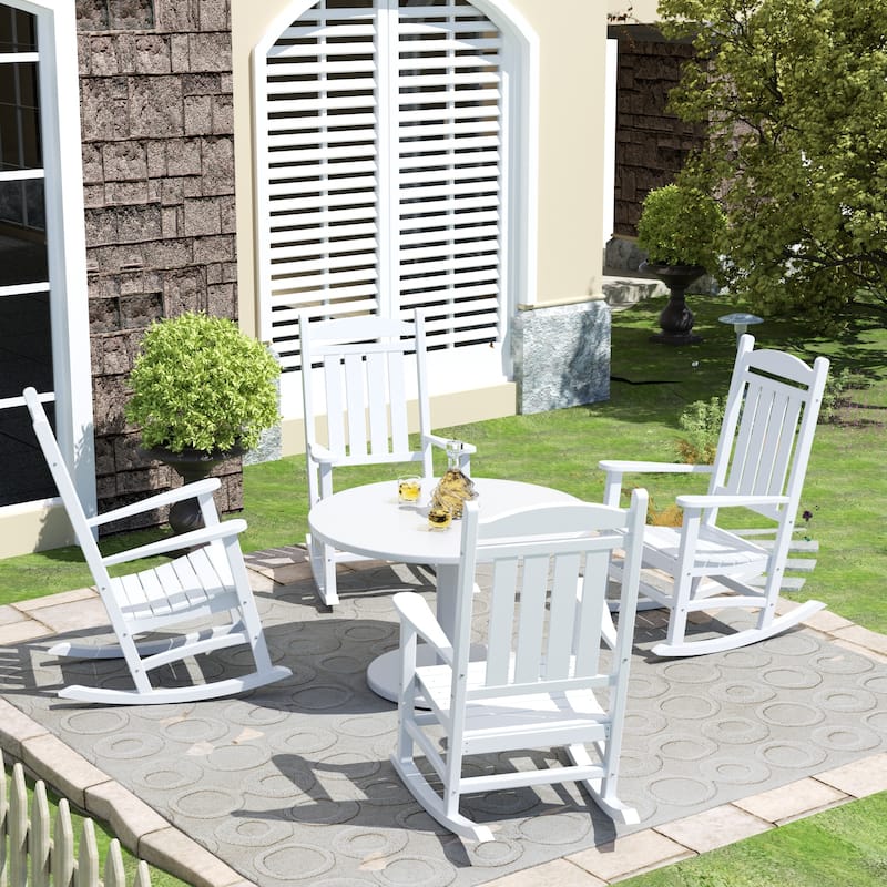 Laguna Hdpe All Weather Outdoor Patio Rocking Chair (Set of 4)