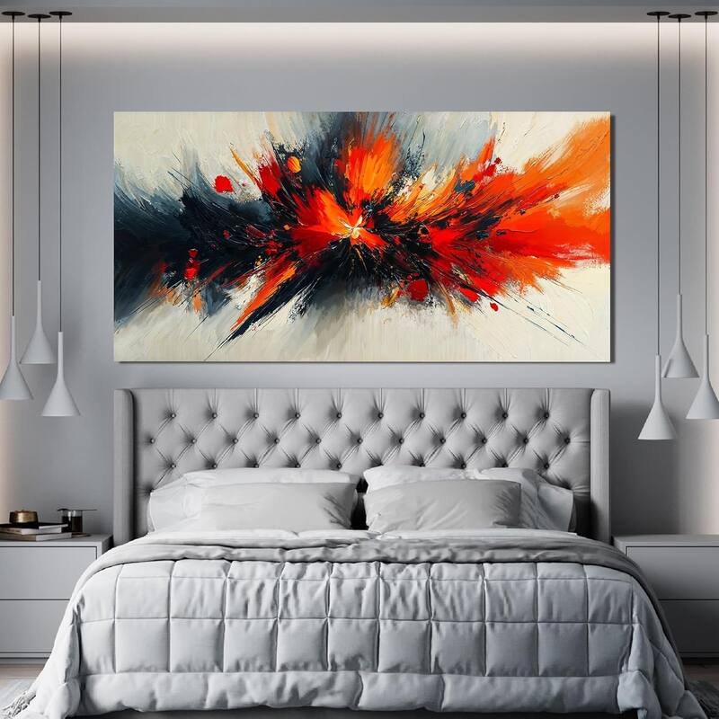 Modern Red Wall Art Prints Artwork