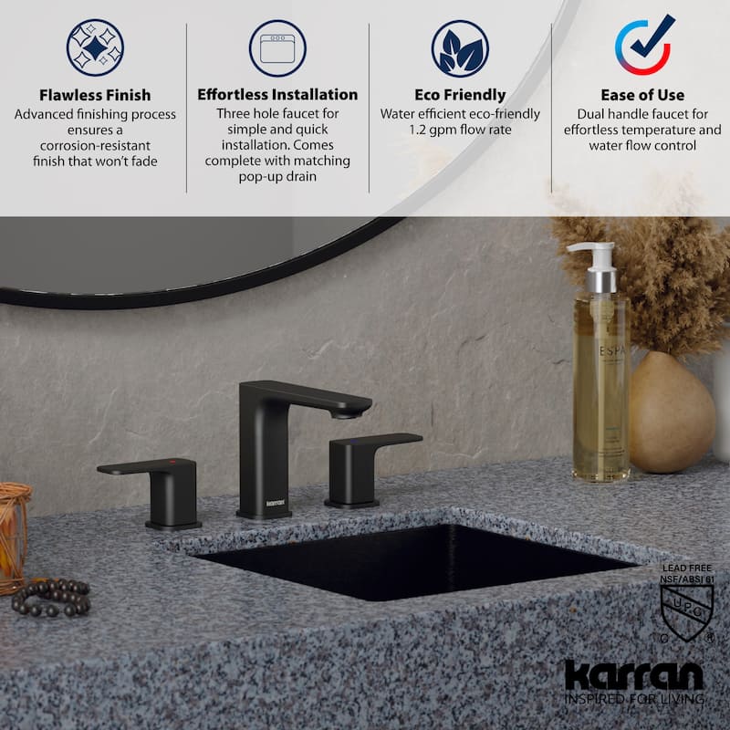 Karran USA KBF514 Venda 1.2 GPM Widespread Bathroom Faucet