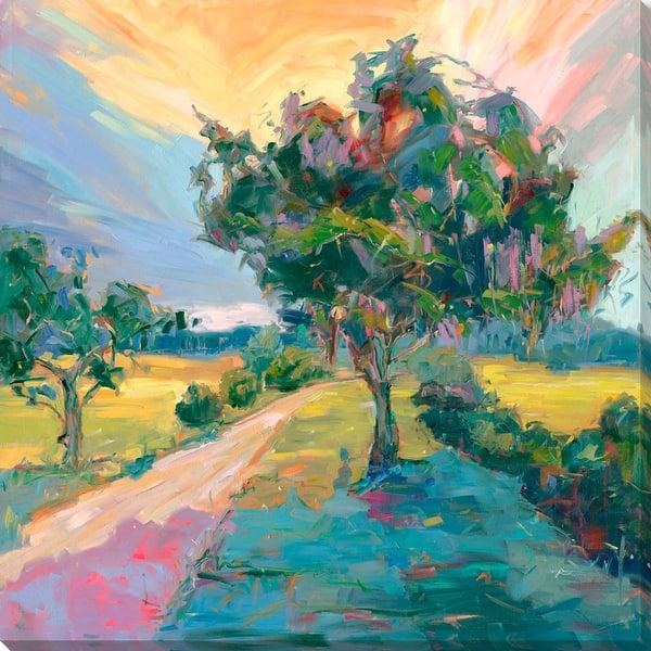 Shop 48 Green And Blue Tree And Sunrise Scenery Printed On