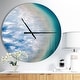 preview thumbnail 7 of 8, Designart 'Agate beautiful colorful slices and texture' Oversized Modern Wall CLock
