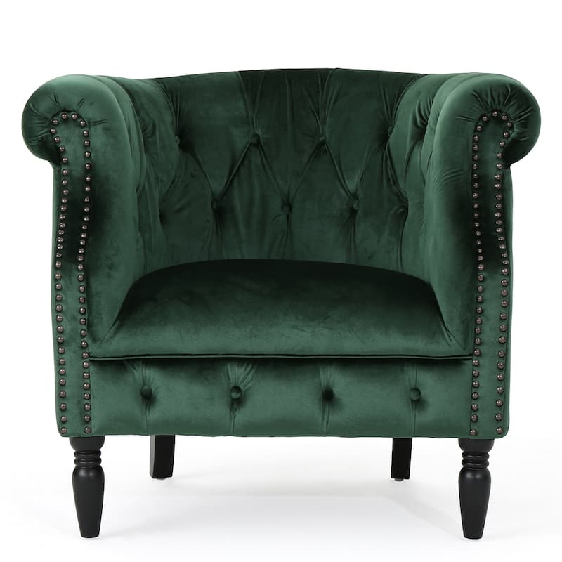 Emerald Padded Chair Club Chair Dressing Chair Fabric Chair Arm Chair Corner Chair Living Room Reception Chair - Emerald