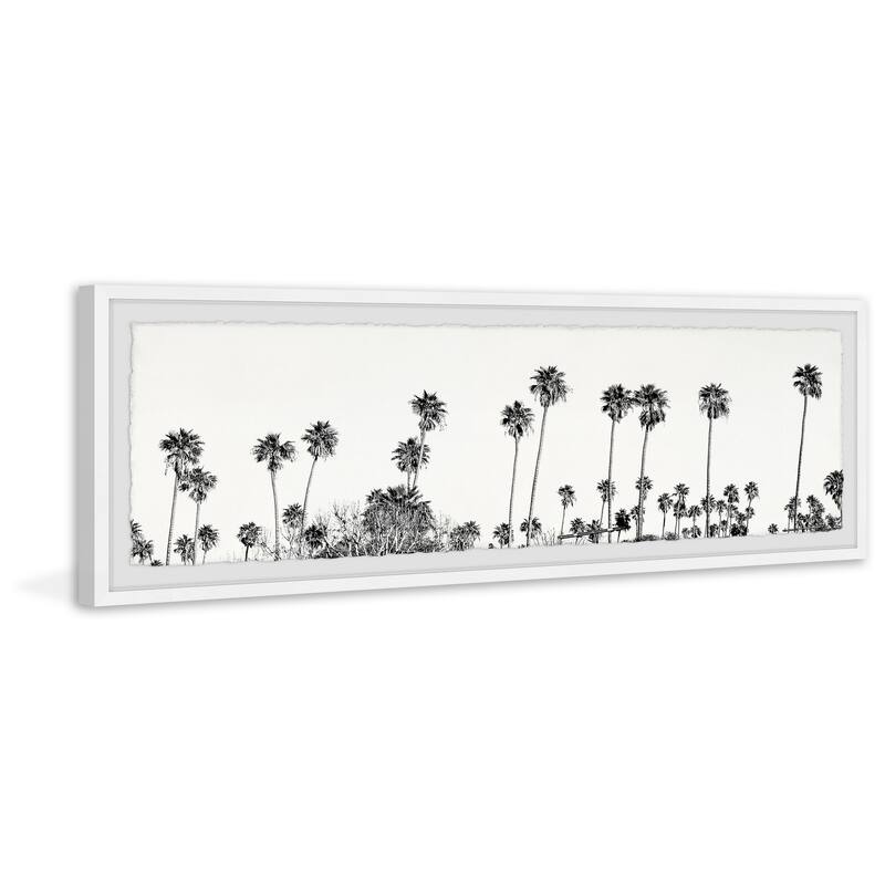 Palm Tree Wall Art - Asian Allure Framed Print - Black & White Tree Photography - Home Decor Accent
