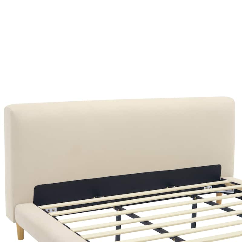 Christopher Knight Home - Havenoak Modern Upholstered Bed Frame with Chunky Headboard