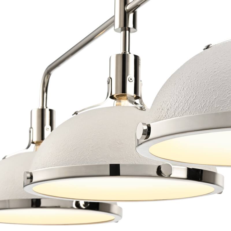 3-Light Farmhouse 3-Light Dome Chandelier Metal Pendant Light