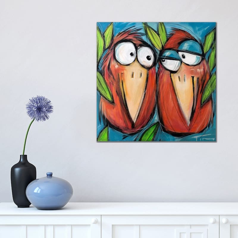 iCanvas "Love Birds" by Tim Nyberg Canvas Print - 18x18x1.5