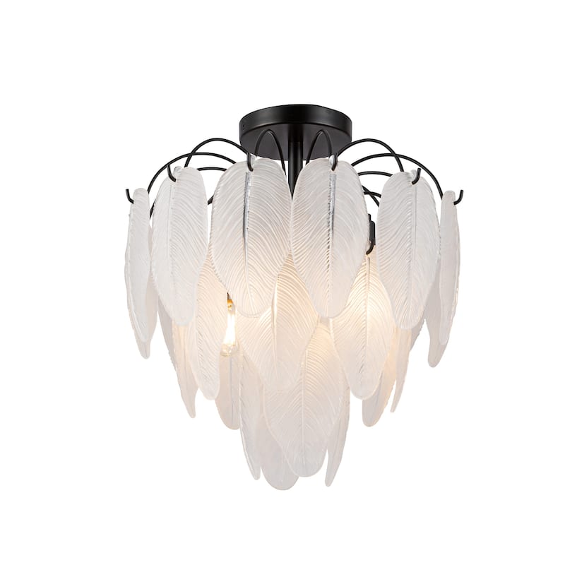 Artcraft Alessia 4-Light Semi Flush Mount - Black Finish
