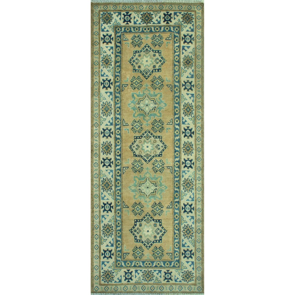 Kazak Gulzar Rust/Ivory Runner - 2'5" x 6'8"