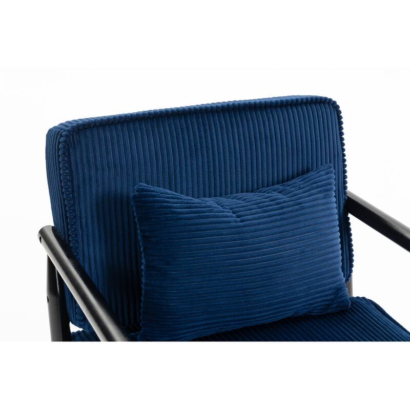 Storage Chair,Mid Century Modern Accent Chair with Wood Frame, Upholstered Living Room Chairs with Waist Cushion