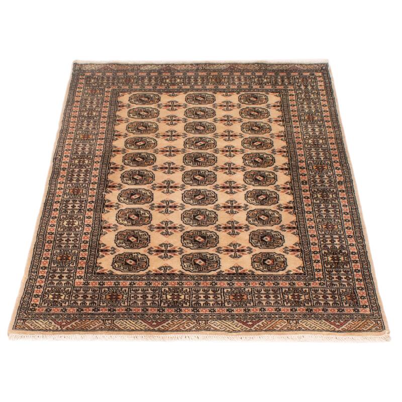 ECARPETGALLERY Hand-knotted Finest Peshawar Bokhara Beige Wool Rug - 4'2 x 6'0