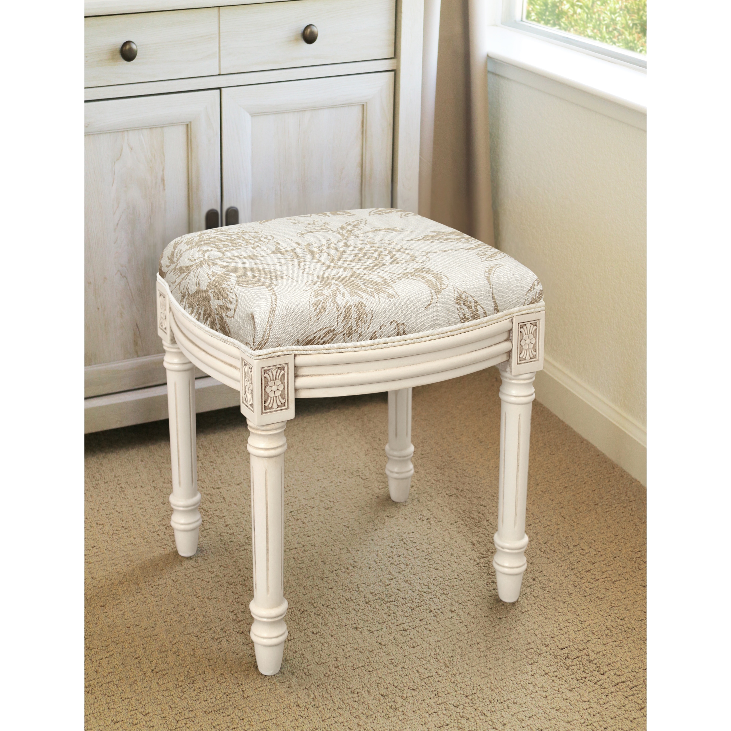 Shabby chic vanity stool new arrivals