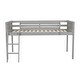 preview thumbnail 13 of 30, Twin Size Wooden Low Loft Bed With Ladder,Ladder Can Be Placed on the Left Or Right