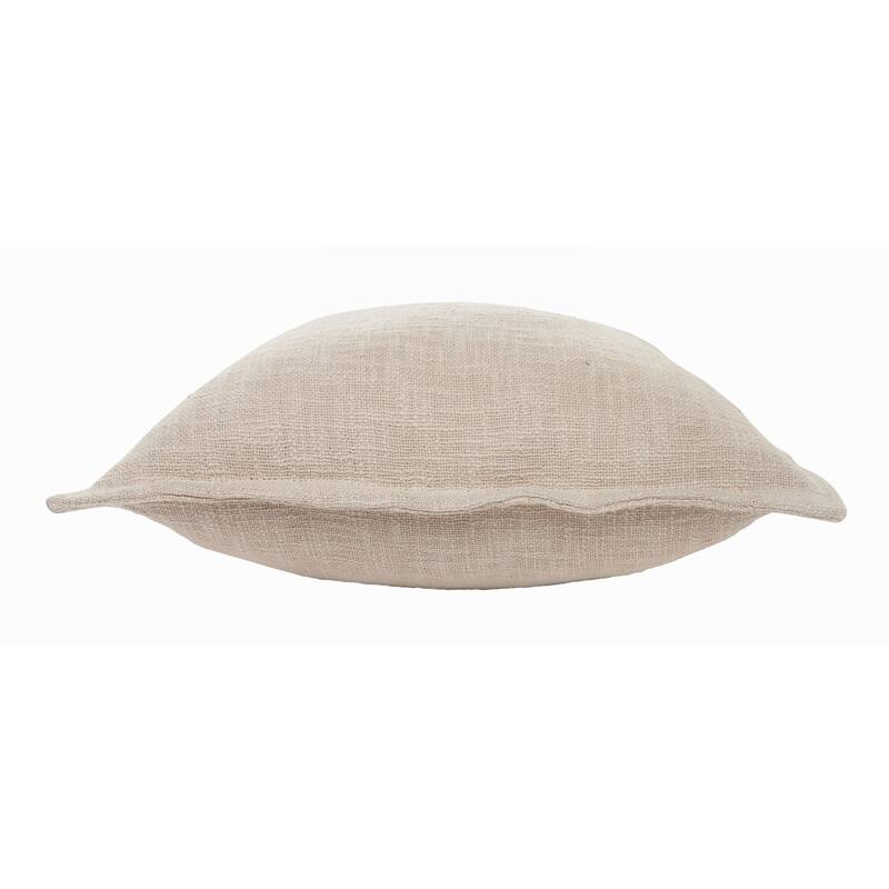 Hidalgo Set of 4 Farmhouse Beige Cotton Throw Pillow Covers, 20" x 20", 4 PCS (Covers Only) by Sevita