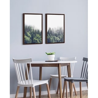 Kate and Laurel Sylvie Foggy Canvas Set by The Creative Bunch Studio