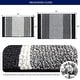 preview thumbnail 8 of 31, Subrtex Rugs Chenille Gradient Stripe Pattern Soft Plush Bath Rug Shower Water Absorbent Mat