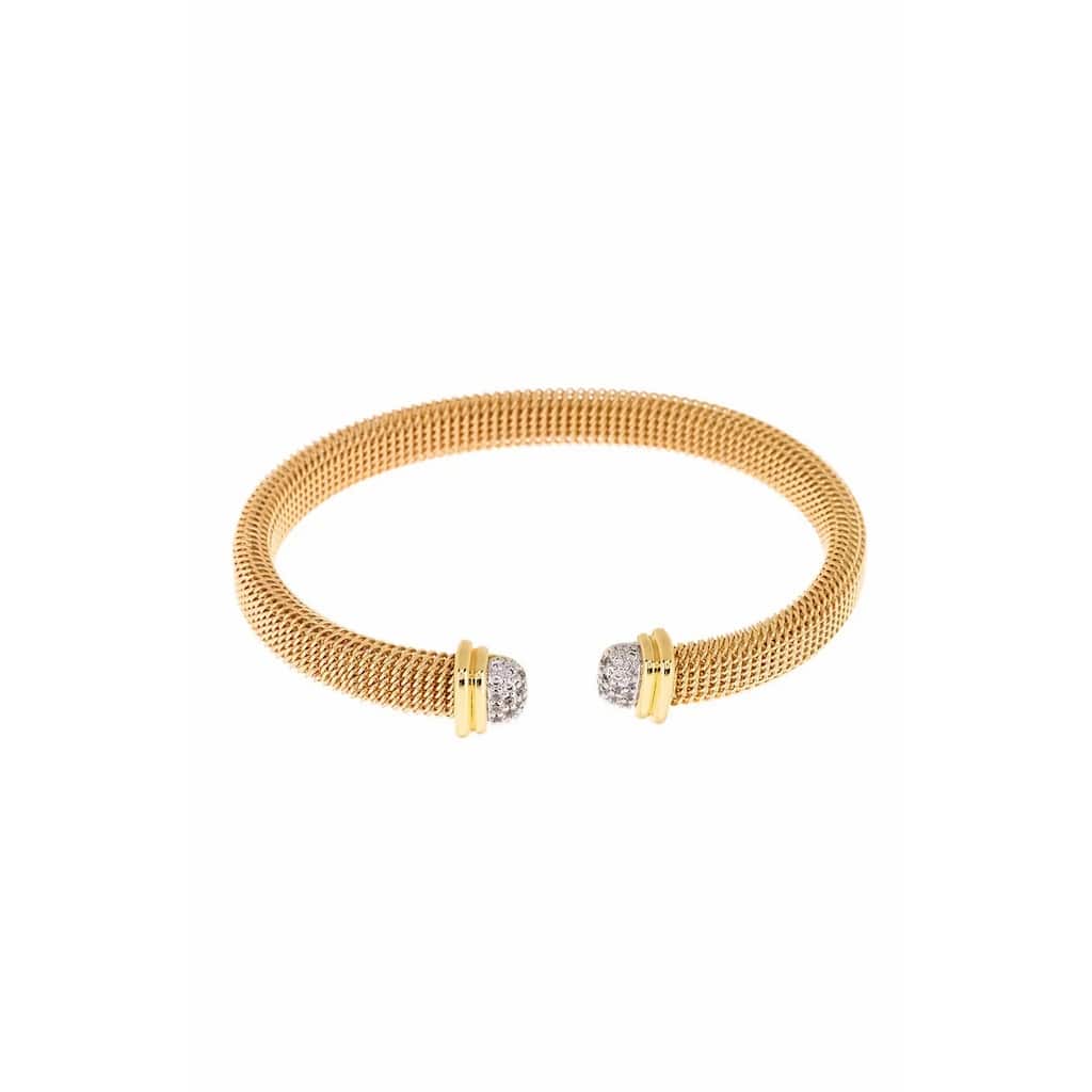 Juvell Gold Plated Cubic Zirconia Cuff
