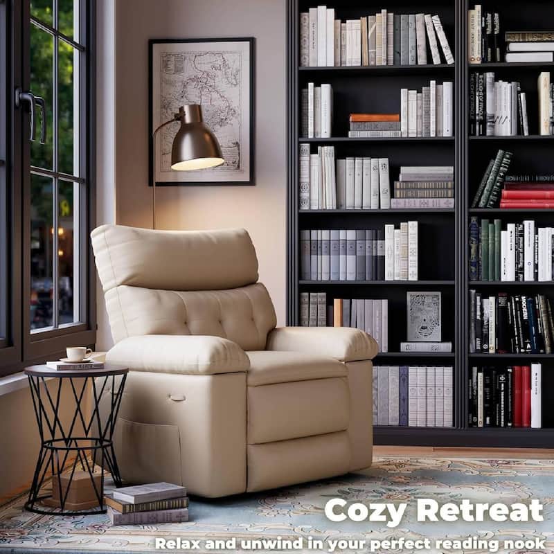 Oversized Rocker Swivel Recliner Chair, Lazy Sofa Chair for Living Room, Outdoor