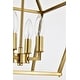 preview thumbnail 4 of 11, 4-Light 12 in. Gold Cage Lantern Farmhouse Semi-flush Mount