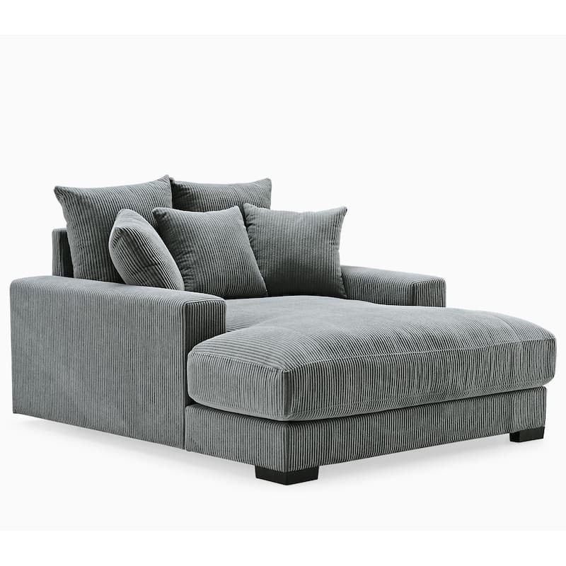 Corduroy Upholstered Chaise Lounge Living Room Chair