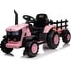 preview thumbnail 8 of 14, Kids Ride on Tractor with Remote Control Trailer Pink