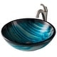 preview thumbnail 29 of 35, Kraus Glass Vessel Sink, Bathroom Faucet, Pop Up Drain, Mounting Ring