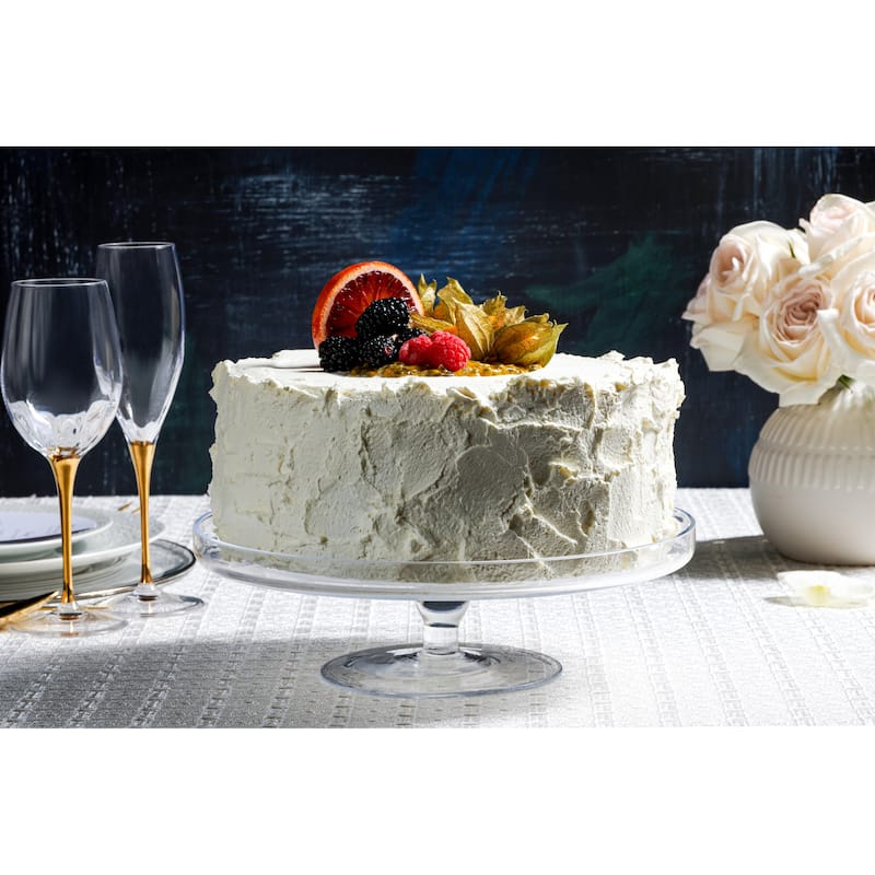 Majestic Gifts Inc. Cake Stand -Classic Clear W/ Rim - 11.75"