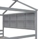 preview thumbnail 24 of 28, Full House Bed with Roof Frame, Bedside-shelves, Under Bed Storage Unit