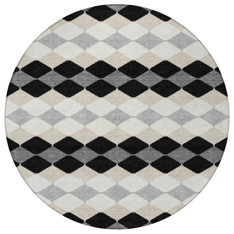 HomeRoots Geometric Transitional Rectangle Outdoor Rug