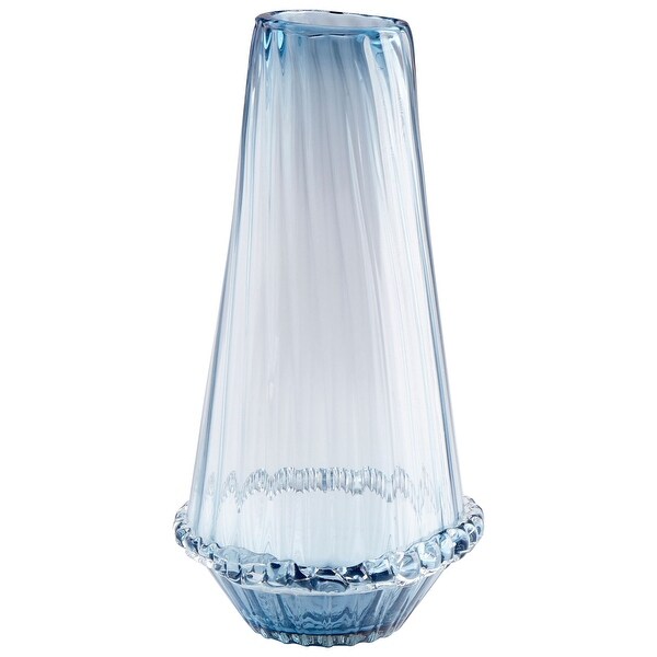 Cyan Design 09172 Persuasio 9-1/4" Diameter Glass Vase - Blue