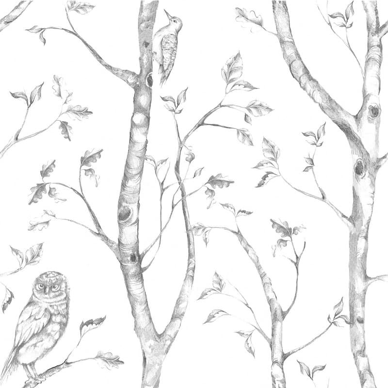 NuWallpaper Grey Woods Peel & Stick Wallpaper - 216in x 20.5in x 0.025in