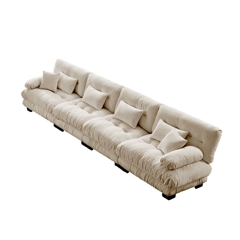 Free Combination Modular Chenille Sectional Sofa Comfy Cloud Couch for Living Room