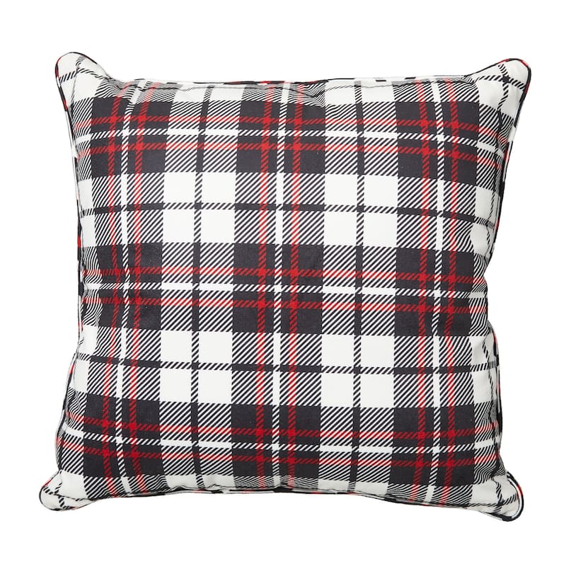 Glitzhome 18" Farm Fresh Heavy Cotton Christmas Tree Pillow
