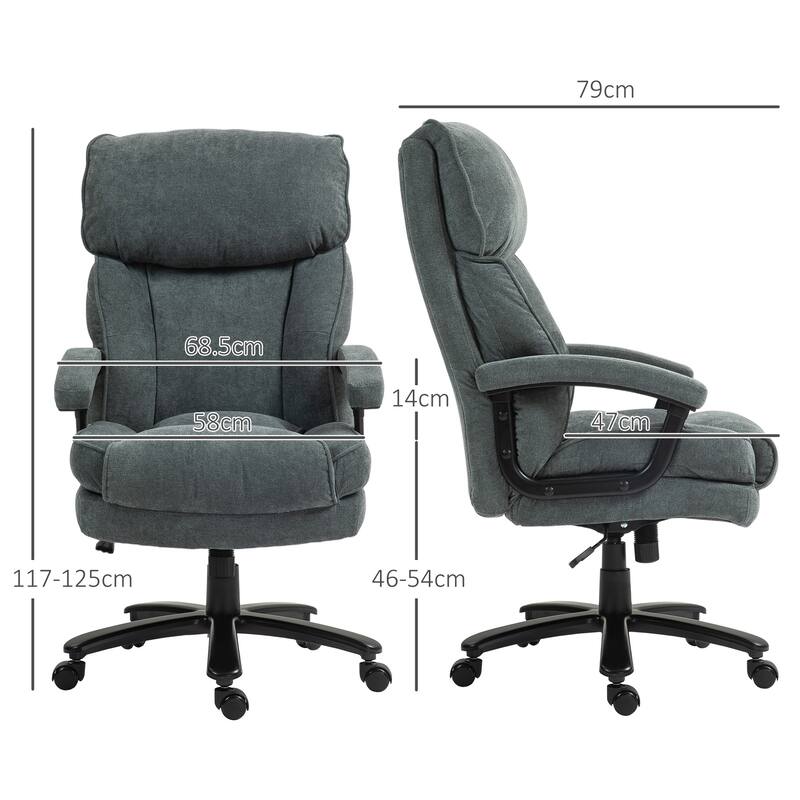 Large Size Office Chair Heavy Duty High Back Office Chair Executive Computer Chair with Swivel Wheels, for Home Office