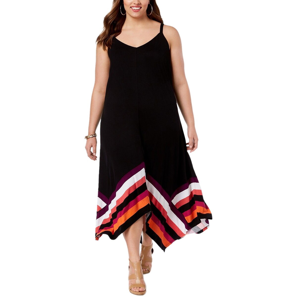 INC International Concepts Plus Size Floral-Print Maxi Dress