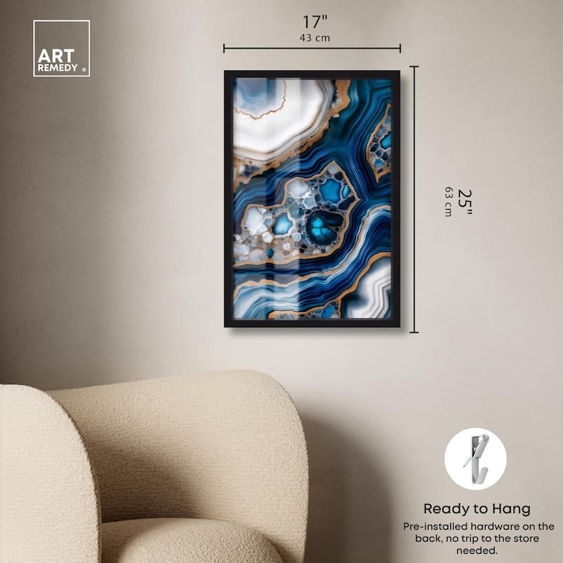 Azure Alveoli I Shadowbox by Art Remedy