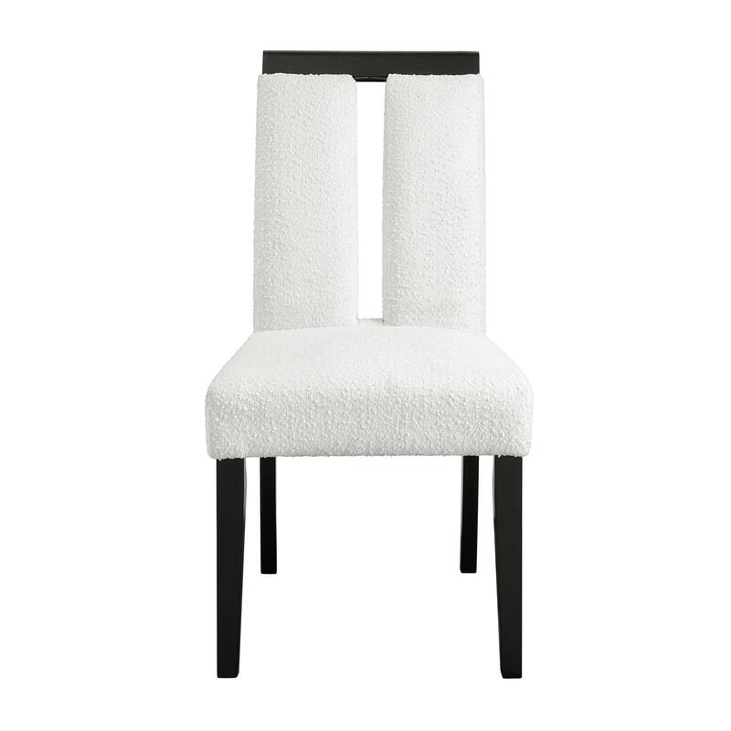 Lumina Modern White Upholstered Dining Chairs (Set of 2) by Furniture of America