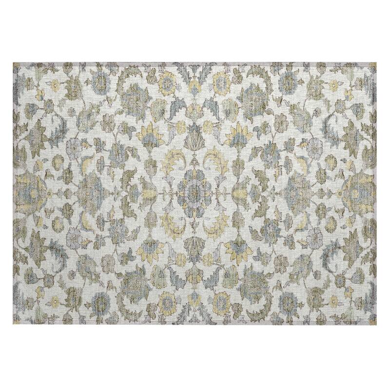 Machine Washable Indoor/ Outdoor Traditional Lanelle Chantille Rug